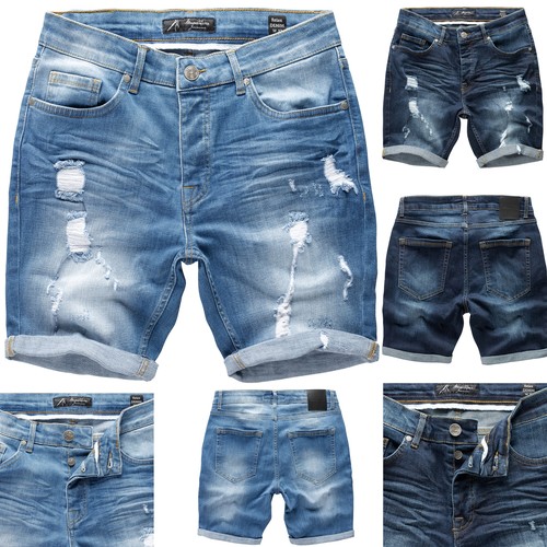 Herren destroyed jeans shorts - jeans,